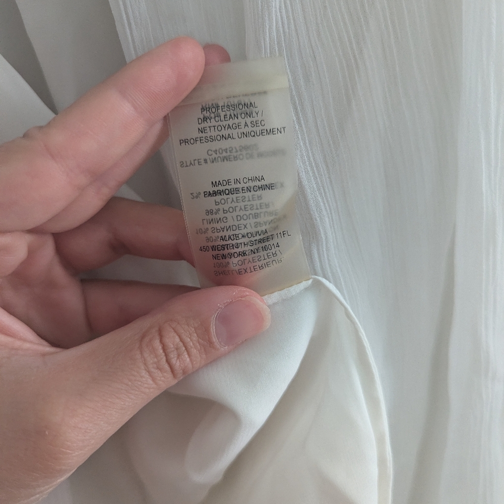 ALICE + OLIVIA Mini White Strapless Ruffle Dress - Picture 8 of 8